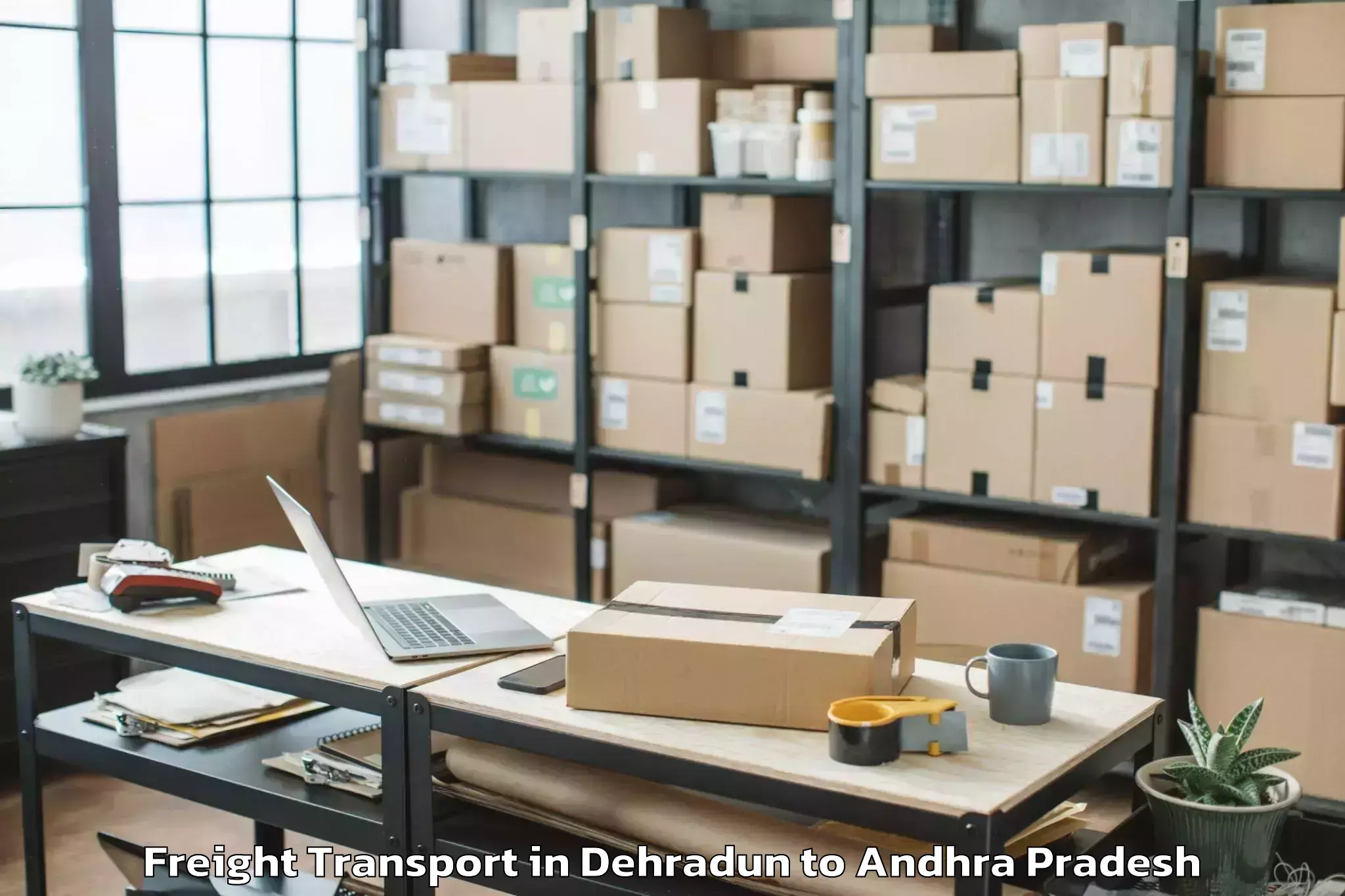 Reliable Dehradun to Pamuru Freight Transport